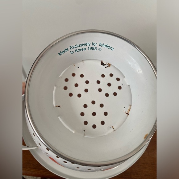 Vintage Teleflora 1983 Strawberry Country Kitchen Strainer Drainer Colander 8'' - Picture 6 of 11